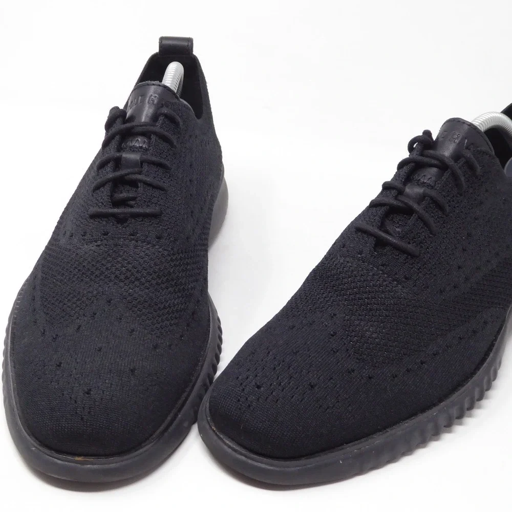 Cole Haan Mens Oxfords Black 2.ZEROGRAND Stitchlite Wingtip C28527 Size 10M